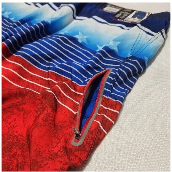 Zeroxposur Swim Trunks For Men Size XXLarge Swim Shorts UV Protection Blue/red - Picture 3 of 6
